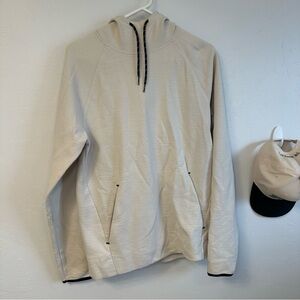 Men's Ribbed Cream Hoodie